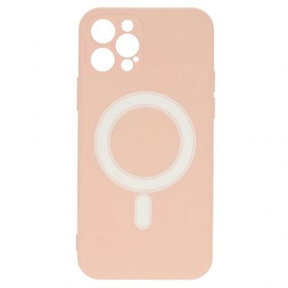 Tel Protect MagSilicone Case - силиконов (TPU) калъф с вграден магнитен конектор (MagSafe) за iPhone 12 (бежов) 4