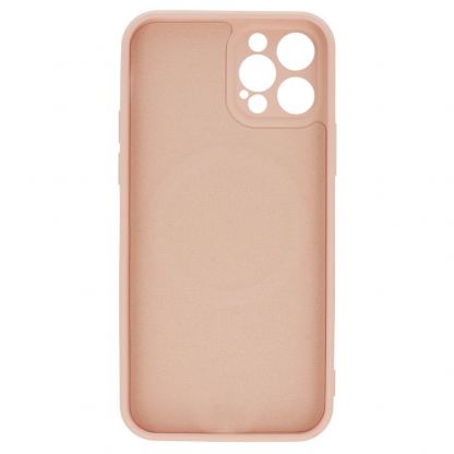 Tel Protect MagSilicone Case - силиконов (TPU) калъф с вграден магнитен конектор (MagSafe) за iPhone 12 (бежов) 5