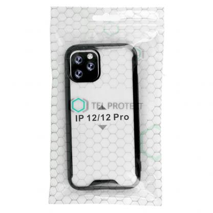 Tel Protect Acrylic Case - удароустойчив хибриден кейс за iPhone SE (2020), iPhone 8, iPhone 7 (черен-прозрачен)  2