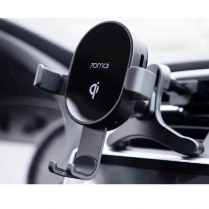 Xiaomi 70mai Wireless Car Charger Mount PB01 10W - поставка за радиатора на кола с безжично зареждане за Qi съвместими смартфони (черен) 3