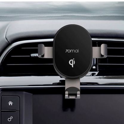 Xiaomi 70mai Wireless Car Charger Mount PB01 10W - поставка за радиатора на кола с безжично зареждане за Qi съвместими смартфони (черен) 5