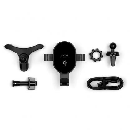 Xiaomi 70mai Wireless Car Charger Mount PB01 10W - поставка за радиатора на кола с безжично зареждане за Qi съвместими смартфони (черен) 6