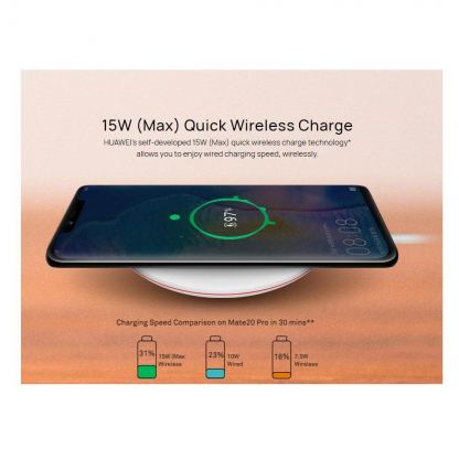 Huawei CP60 Inductive Charging Station USB-C - пад (поставка) за безжично зареждане с технология за бързо зареждане (бял) (bulk) 5