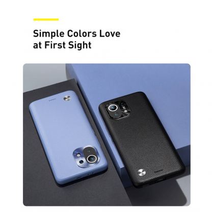 Baseus Alloy Leather Protective Case (WIXM11-01) - удароустойчив хибриден кейс за Xiaomi Mi 11 (черен) 6