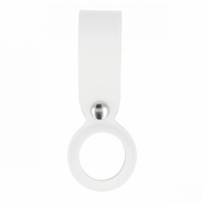 JC AirTag Silicone Loop - силиконова каишка за Apple AirTag (бял) 2