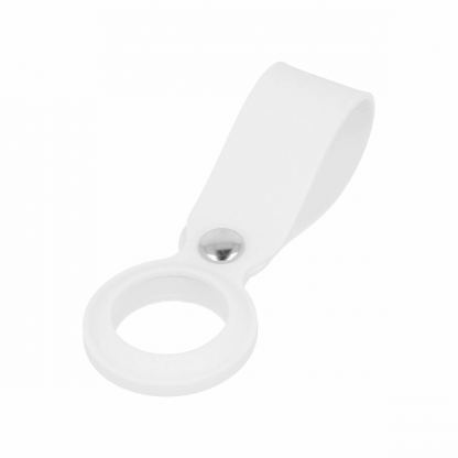 JC AirTag Silicone Loop - силиконова каишка за Apple AirTag (бял) 4