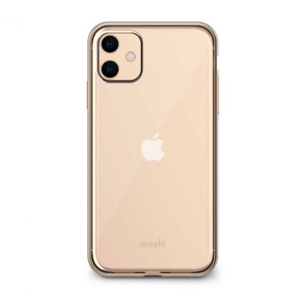 Moshi Vitros Case - силиконов (TPU) калъф за iPhone 11 (прозрачен-златист) 2