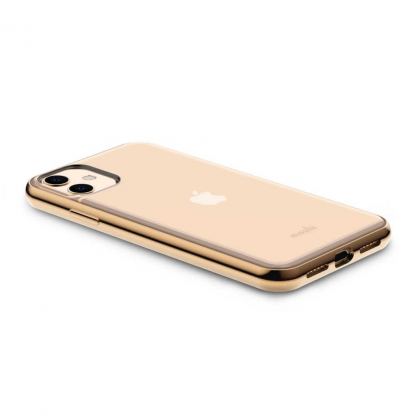 Moshi Vitros Case - силиконов (TPU) калъф за iPhone 11 (прозрачен-златист) 3