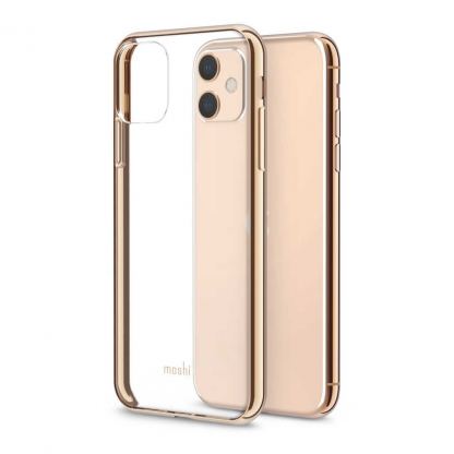 Moshi Vitros Case - силиконов (TPU) калъф за iPhone 11 (прозрачен-златист) 4