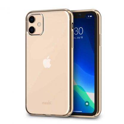 Moshi Vitros Case - силиконов (TPU) калъф за iPhone 11 (прозрачен-златист) 5