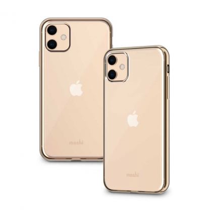 Moshi Vitros Case - силиконов (TPU) калъф за iPhone 11 (прозрачен-златист) 6