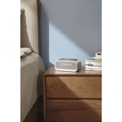 Anker SoundCore Wakey Bluetooth Speaker, FM, Clock, Qi 10W Charger - безжичен портативен спийкър с FM радио, часовник с аларма и поставка за безжично зареждане (бял) 3