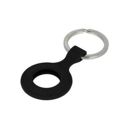 Tel Silicone Keyring - силиконов ключодържател за Apple AirTag (черен) 2