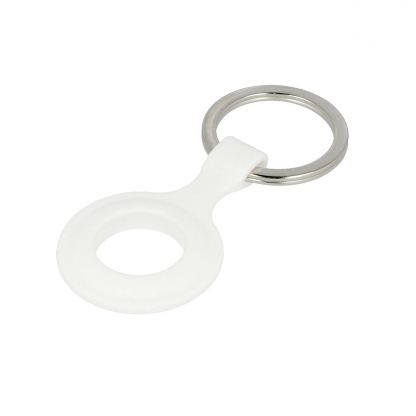 Tel Silicone Keyring - силиконов ключодържател за Apple AirTag (бял) 2