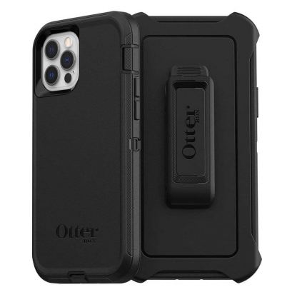 Otterbox Defender Case - изключителна защита за iPhone 12, iPhone 12 Pro (черен)