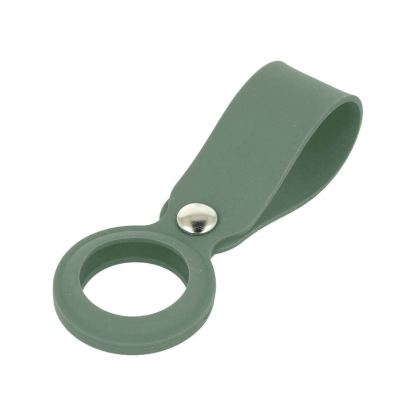 JC AirTag Silicone Loop - силиконова каишка за Apple AirTag (тъмнозелен) 3