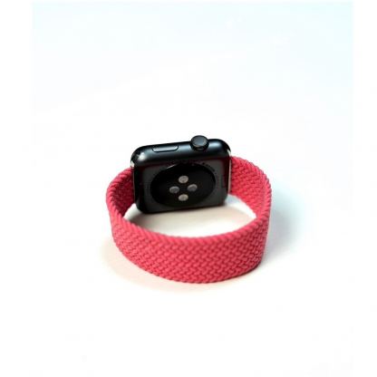 JC Design Braided SoloLoop Band - текстилна каишка за Apple Watch 38мм, 40мм (розов) 2