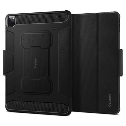 Spigen Rugged Armor Pro Case - хибриден удароустойчив кейс с поставка за iPad Pro 12.9 M1 (2021) (черен) 2