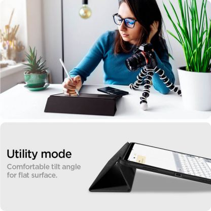 Spigen Rugged Armor Pro Case - хибриден удароустойчив кейс с поставка за iPad Pro 12.9 M1 (2021) (черен) 10