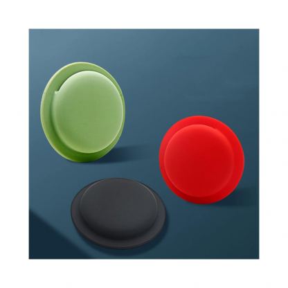 Loco Dot Silicone AirTag Sticker Case - силиконов кейс със залепващо се фолио за Apple AirTag (черен) 2