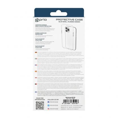 Prio Protective Hybrid Cover - хибриден кейс с най-висока степен на защита за Samsung Galaxy A32 (прозрачен) 3