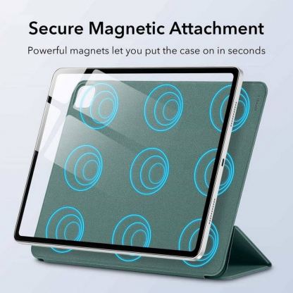 ESR Rebound Magnetic Case - магнитен полиуретанов калъф с поставка за iPad Pro 11 M1 (2021), iPad Pro 11 (2020), iPad Pro 11 (2018) (зелен) 2