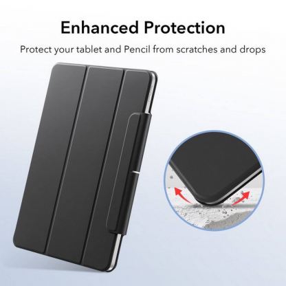ESR Rebound Magnetic Case - магнитен полиуретанов калъф с поставка за iPad Pro 12.9 M1 (2021), iPad Pro 12.9 (2020), iPad Pro 12.9 (2018) (черен) 3