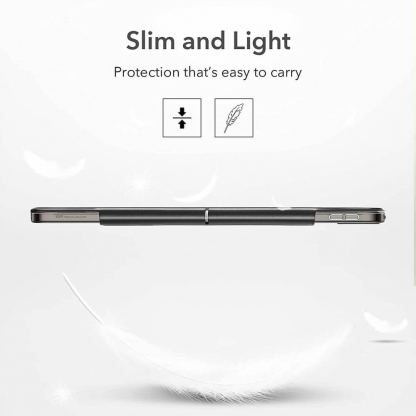 ESR Ascend Trifold Case - полиуретанов калъф с поставка и отделение за Apple Pencil 2 за iPad Pro 12.9 M1 (2021) (черен) 7