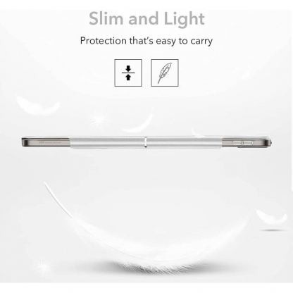 ESR Ascend Trifold Case - полиуретанов калъф с поставка и отделение за Apple Pencil 2 за iPad Pro 12.9 M1 (2021) (сребрист) 6