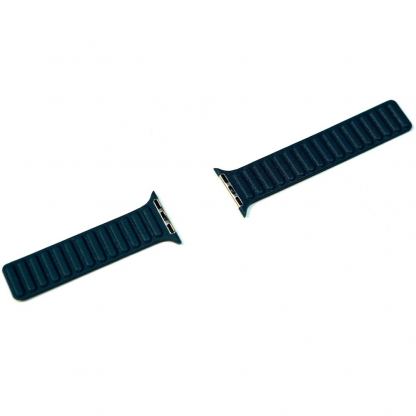 JC Design Silicone Link Band - магнитна силиконова каишка за Apple Watch 38мм, 40мм (тъмносин) 5