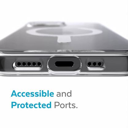 Speck Presidio Perfect Clear MagSafe Case - удароустойчив хибриден кейс с вграден магнитен конектор (MagSafe) за iPhone 12, iPhone 12 Pro (прозрачен) 2