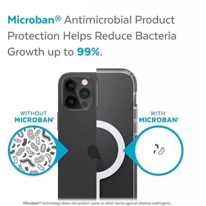 Speck Presidio Perfect Clear MagSafe Case - удароустойчив хибриден кейс с вграден магнитен конектор (MagSafe) за iPhone 12, iPhone 12 Pro (прозрачен) 7