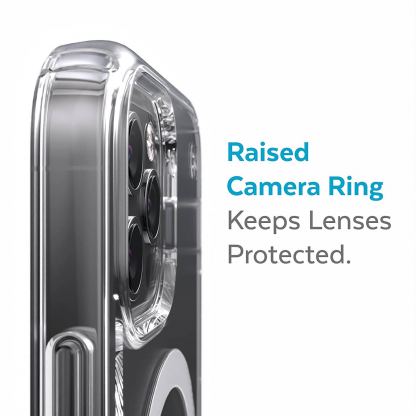 Speck Presidio Perfect Clear MagSafe Case - удароустойчив хибриден кейс с вграден магнитен конектор (MagSafe) за iPhone 12, iPhone 12 Pro (прозрачен) 8