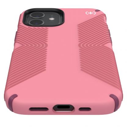 Speck Presidio 2 Grip Case - удароустойчив хибриден кейс за iPhone 12, iPhone 12 Pro (розов) 4