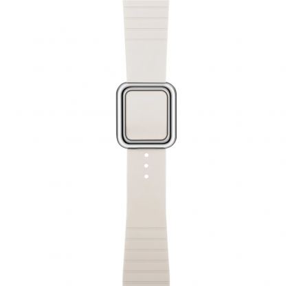 JC Design Modern Buckle Band - силиконова каишка с магнитна закопчалка за Apple Watch 38мм, 40мм (бял) 7