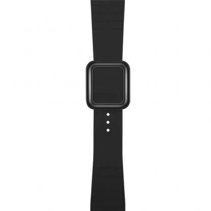 JC Design Modern Buckle Band - силиконова каишка с магнитна закопчалка за Apple Watch 42мм, 44мм (черен) 4