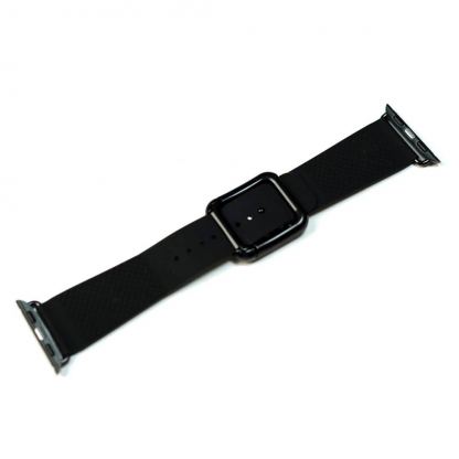 JC Design Modern Buckle Band - силиконова каишка с магнитна закопчалка за Apple Watch 38мм, 40мм (черен) 8