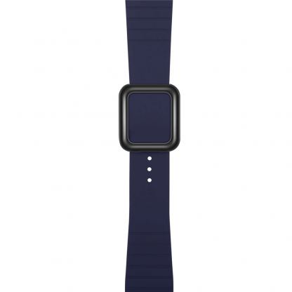 JC Design Modern Buckle Band - силиконова каишка с магнитна закопчалка за Apple Watch 42мм, 44мм (тъмносин) 2