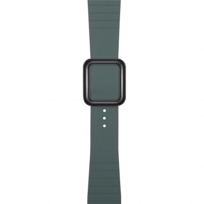 JC Design Modern Buckle Band - силиконова каишка с магнитна закопчалка за Apple Watch 38мм, 40мм (тъмнозелен) 2