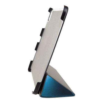 Tactical Book Tri Fold Case - калъф от изкуствена кожа и поставка за iPad 8 (2020), iPad 7 (2019) (син) 3