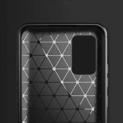 Carbon Flexible TPU Case  - тънък силиконов (TPU) калъф за Samsung Galaxy A02s (черен) 2