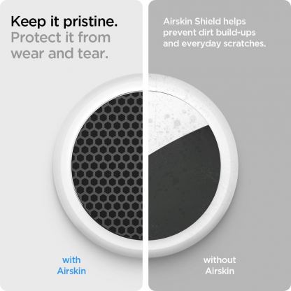 Spigen AirTag Hydrogel Foil Airskin 4 Set - комплект от 4 чифта защитни покрития за Apple AirTag (черен-карбон) 10