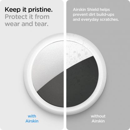 Spigen AirTag Hydrogel Foil Airskin 4 Set - комплект от 4 чифта защитни покрития за Apple AirTag (матиран) 9
