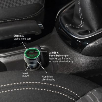 4smarts Car Charger Fast 45W with PD - зарядно за кола с 2xUSB-C изходи (черен) 3