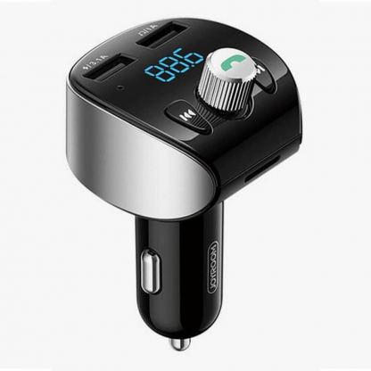 Joyroom Bluetooth FM Transmitter (JR-CL02) - блутут FM трансмитер и зарядно за кола за мобилни устройства (черен) 3