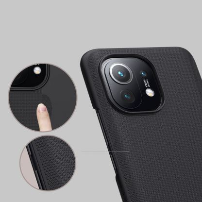 Nillkin Super Frosted Shield Case - поликарбонатов кейс за Xiaomi Mi 11 Lite, Mi 11 Lite 5G (черен) 7