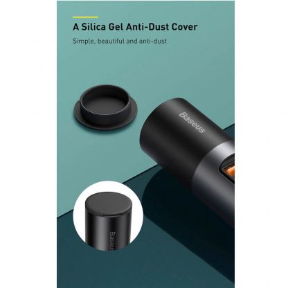 Baseus Cigarette Lighter Expansion Car Charger USB & USB-C QC 120W (CCBT-C0G) - зарядно за кола с USB-A и USB-C изходи и технология за бързо зареждане (тъмносив) 6