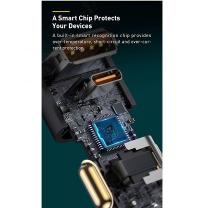 Baseus Cigarette Lighter Expansion Car Charger USB & USB-C QC 120W (CCBT-C0G) - зарядно за кола с USB-A и USB-C изходи и технология за бързо зареждане (тъмносив) 9