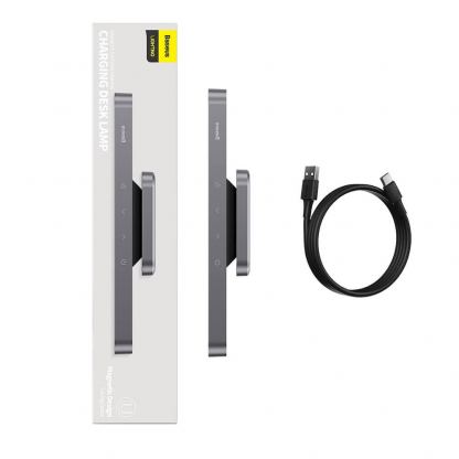 Baseus Magnetic Stepless Dimming Desk Lamp (DGXC-C0G) - магнитна настолна LED лампа (тъмносив) 4