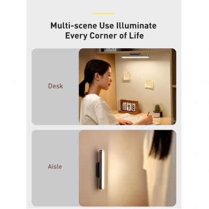 Baseus Magnetic Stepless Dimming Desk Lamp (DGXC-C0G) - магнитна настолна LED лампа (тъмносив) 6